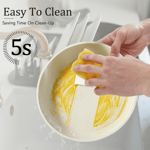 Carote Nonstick Cookware Sets, 17 Pcs Granite Non Stick Pots Pans Set - Picture 6 of 9